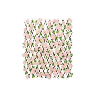 

Artificial Flower Leaves Garden Screening Wooden Hedge Home Fence Greenhouse Trellis Privacy Screen Gate Easy Install Indoor