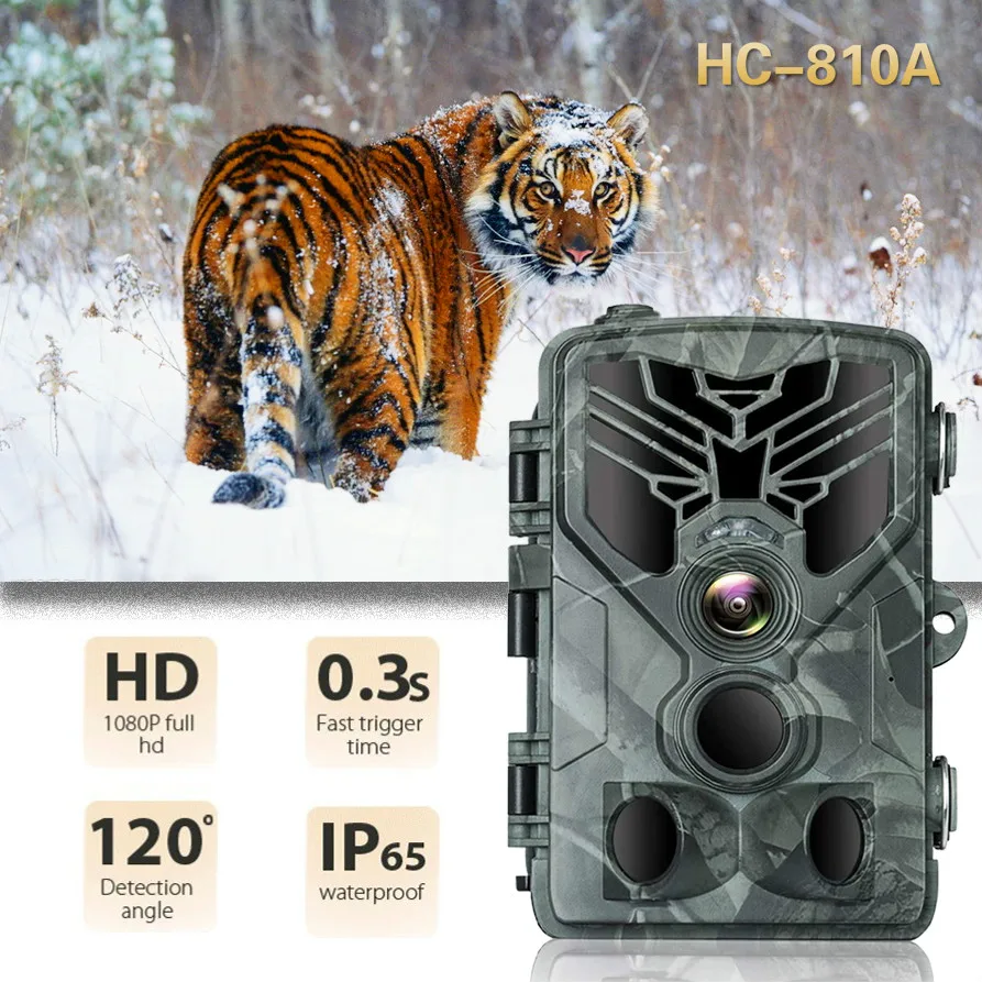 

For Hunting Camera Photo Trap 16MP Wildlife Trail Night Video Trail Thermal Imager Video Cameras Hunting Scouting Game HC-810A