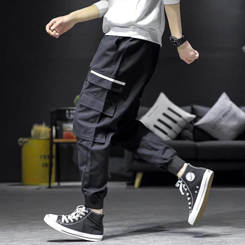 

Large Size Japanese-style Bib Overall Men's Harem Pants Mixed Colors MEN'S Casual Pants Sports Capri Ankle Banded Pants Sofa