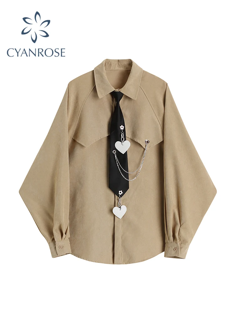 2021 New Trendy Design Shirt For Women Vintage Unisex Long Sleeve Loose