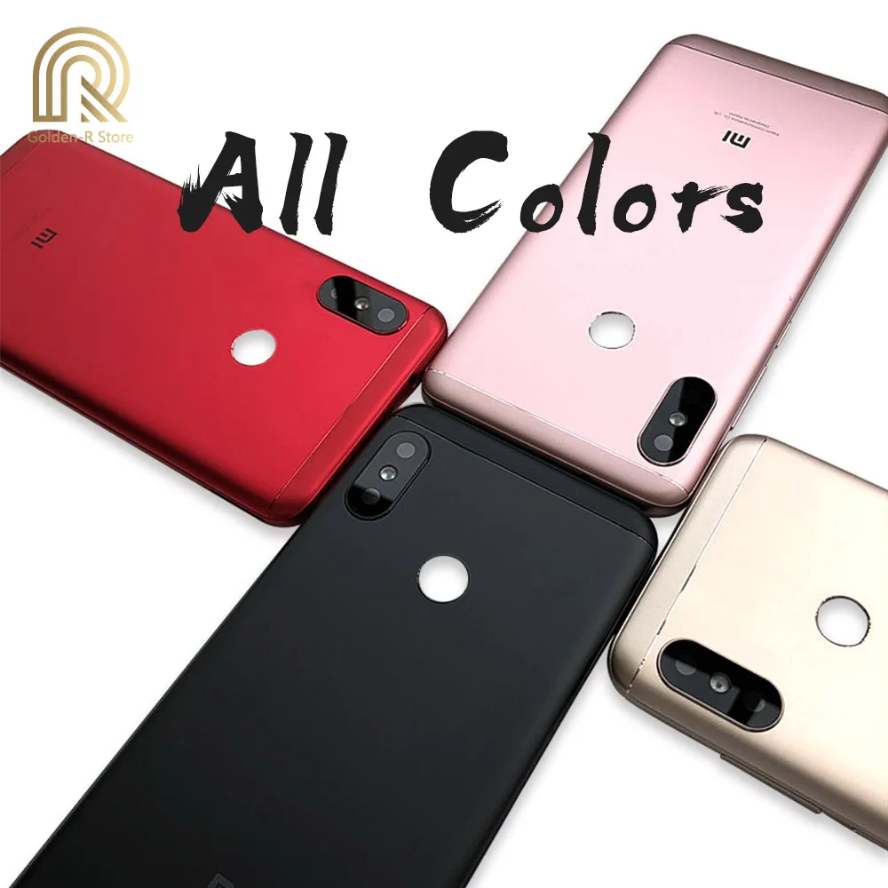 5,8" для Xiao mi Red mi 6 Pro/mi A2 Lite Батарейная дверь металлическая задняя крышка Запасные части Корпус чехол с кнопками объектив