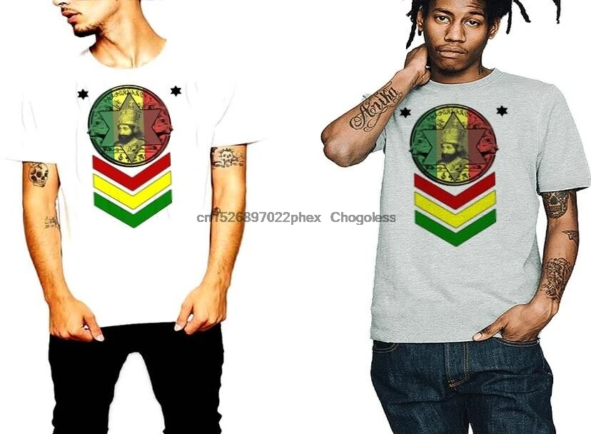 Футболка регги Haile Selassie Conquering Lion Of juah Jah rastafary root Tee |