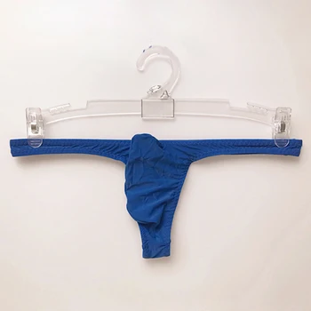 

Men Sexy Low Rise Briefs Thong G-String T-Back High Stretch Lingerie Underwear High Elastic Ice Silk Men's T Pants Underwear