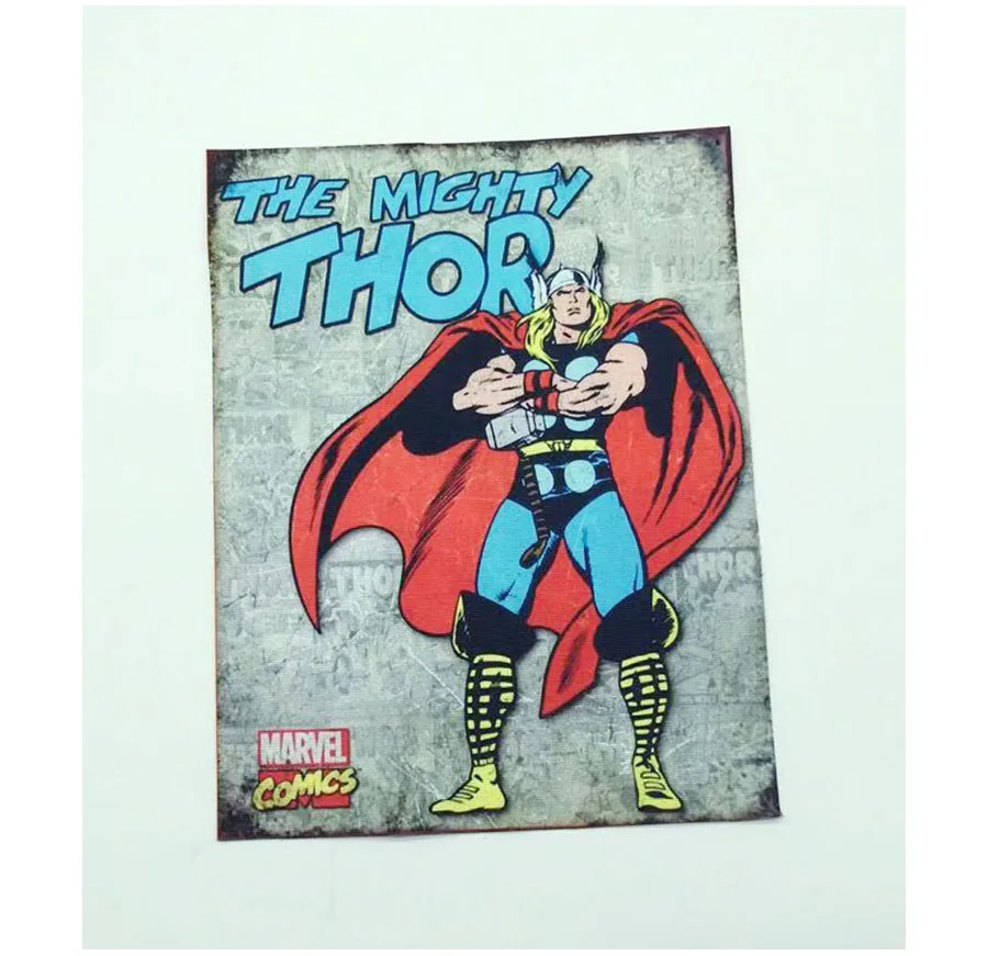 Супер герой, окрашенная вручную ткань, с принтом для поделок, пэчворк, домашний микс, 6 шт., decora, на стену, натуральный, 15X20 см, Marvel Comics