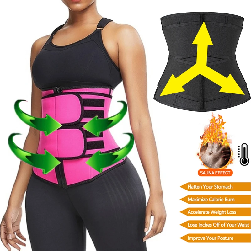 Neoprene Sauna Shaper Waist Trainer Corset Sweat Slimming Belt For Women Weight Loss Compression Trimmers Workout Fitness Belt Slimming Product Aliexpress