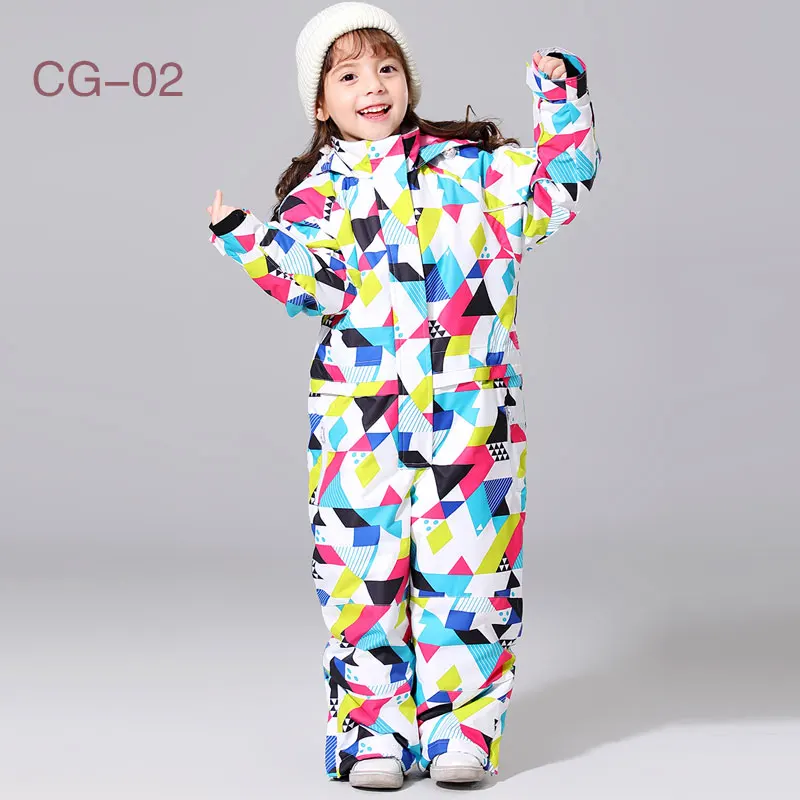 Зимний брендовый детский лыжный костюм для температуры-30 детский брендовый водонепроницаемый теплый зимний комплект для мальчиков и девочек, детская куртка для сноуборда - Цвет: CSJ