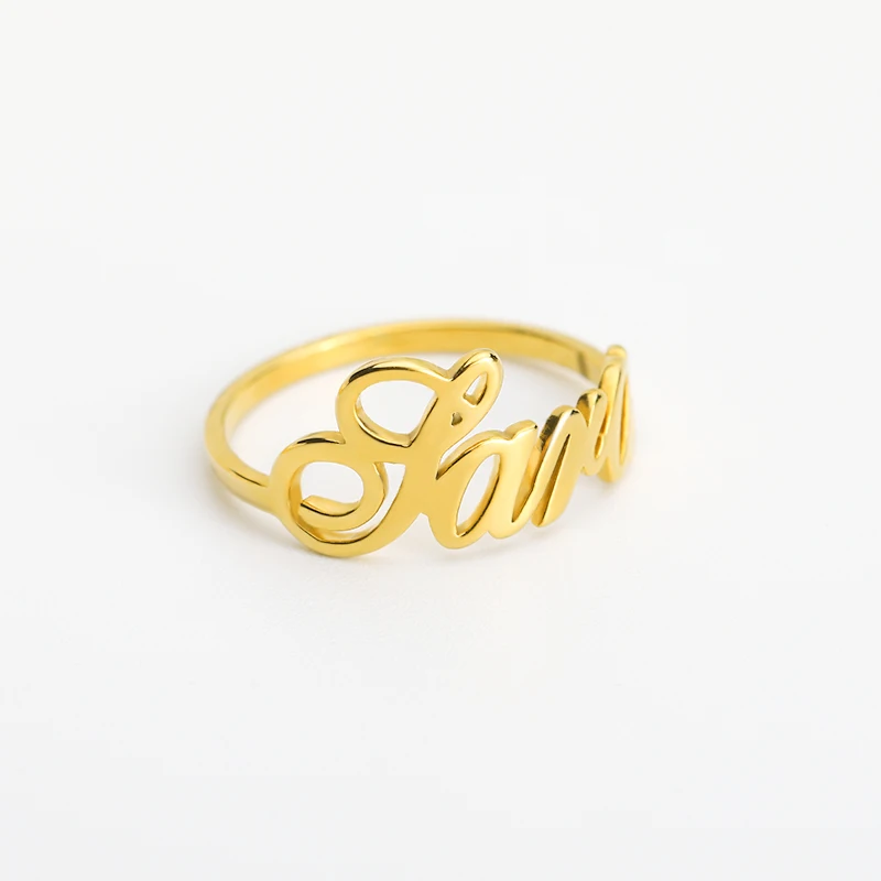 

Custom Personalized Ring For Women Free size Gold Silver Stackable Best Friends Stainless Steel Wedding Christmas Gifts for Girl