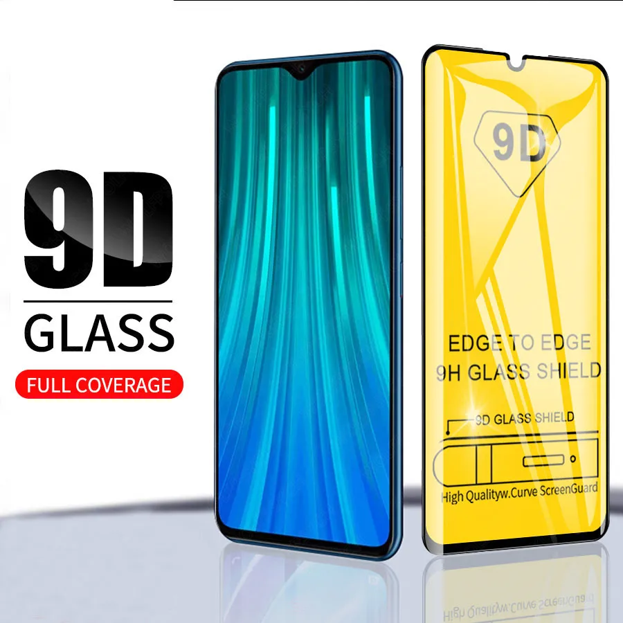 

9D Tempered Glass For Xiaomi Redmi Note 8 Pro Screen Protector Full Glue Cover Glass For Xiaomi Redmi Note 8 Tempered Glass