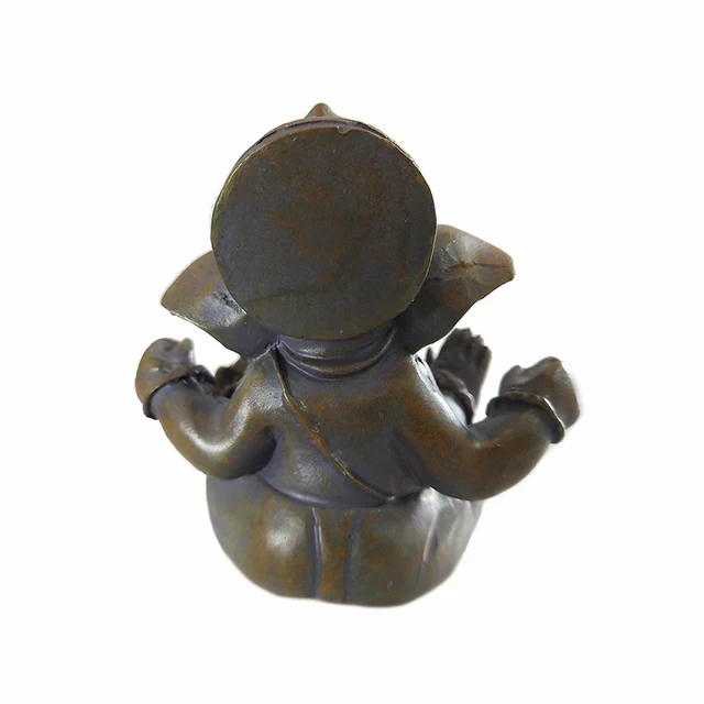 仏教美術　彩色練物彫刻　ガネーシャ象　仏像　置物 石の色ガネーシャ像仏象ヒンズー教の神の彫刻置物ホーム禅庭屋外