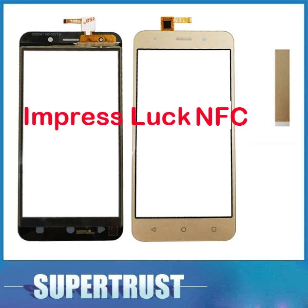 Для Vertex impress Luck NFC Сенсорный экран дигитайзер Переднее стекло объектив черный