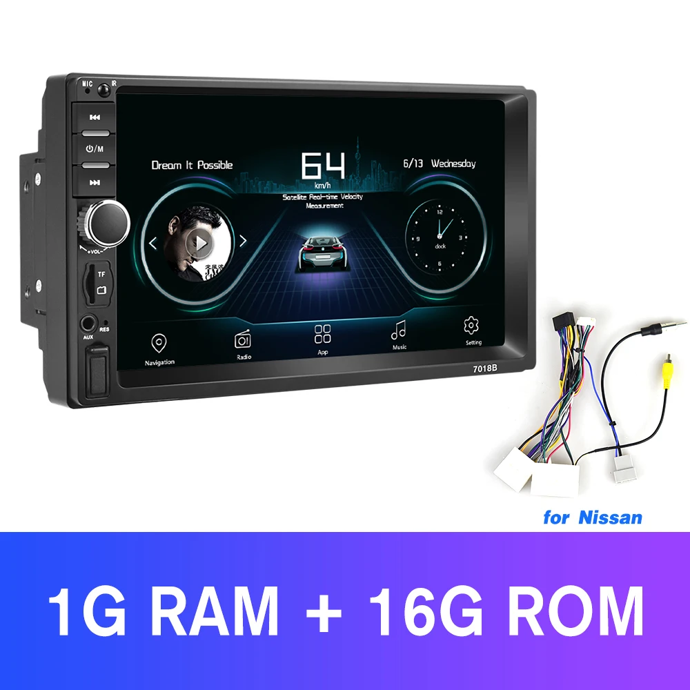 Player Auto Rádio com câmera de Vídeo