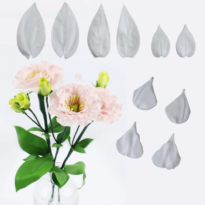 

Eustoma Flower Petals Mould Silicone Mold Fondant Cake Decorating Tool Gumpaste Sugarcraft Chocolate Forms Bakeware Fimo