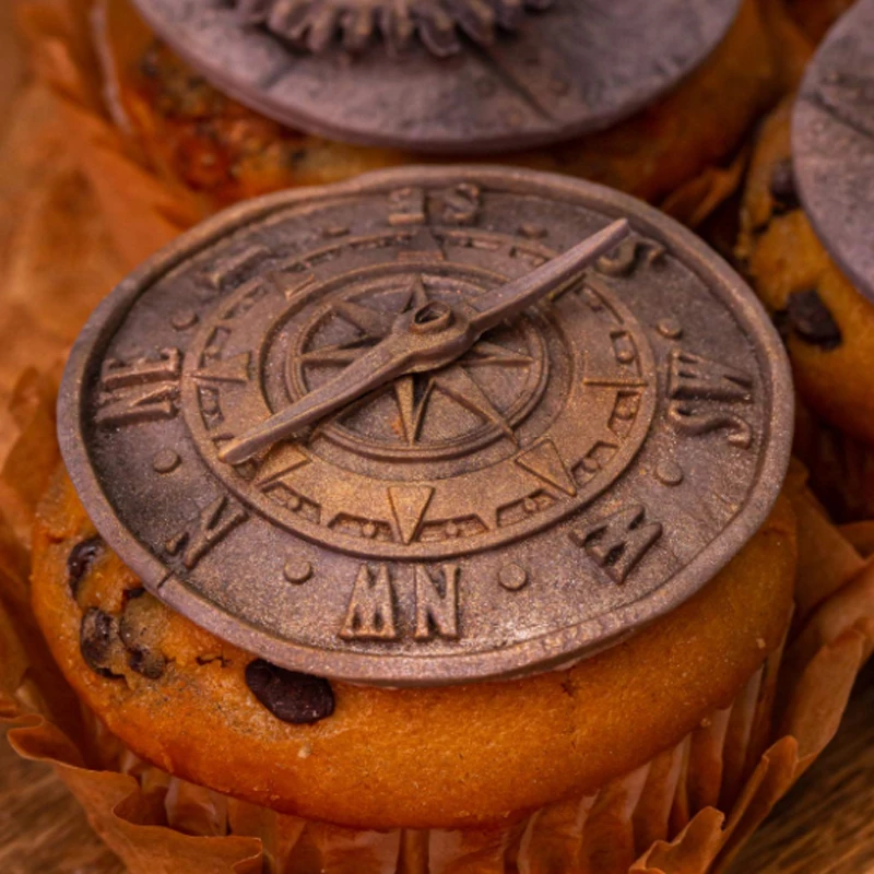 Античный компас силиконовая форма помадка-украшение для торта инструменты, силиконовые формы Sugarcrafts набор для выпечки с шоколадом инструменты для тортов Gumpaste Fimo