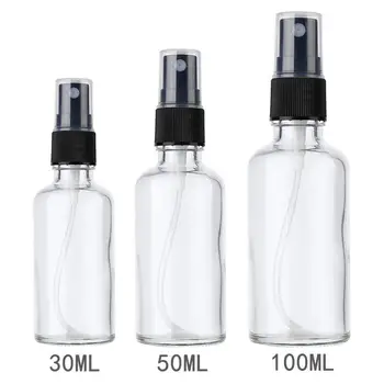 

1PCS 30/50/100ML Mini Empty Glass Bottle Perfume Transparent Atomizer Spray Bottle Refillable Bottles High Quality Hot Sale