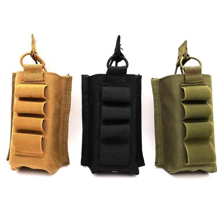 

M4 Magazine Holder 1PC Tactical Molle Compatible Single Stacker Open-Top pistol Mag Pouch With 4 Rounds 12G Shotshell Holder