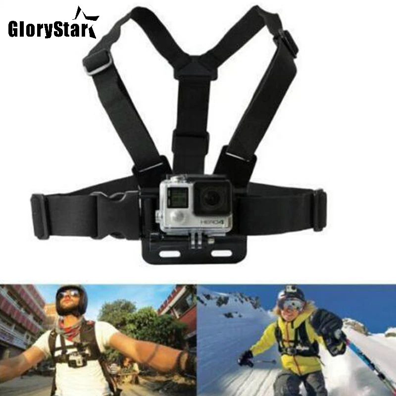 Correa de pecho con cinta para Gopro héroe 7 6 5 Xiaomi yi 4K Cámara de Acción pecho arnés de montaje para ir Pro SJCAM SJ4000 sport cam arreglar