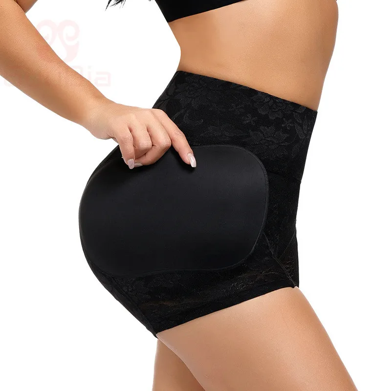GUUDIA High Waist Trainer Body Shaper Panties Hip Butt Padded Panty Butt Lifter Hip Enhancer Thick Waistband Lace Shapers Women best shapewear for tummy and waist