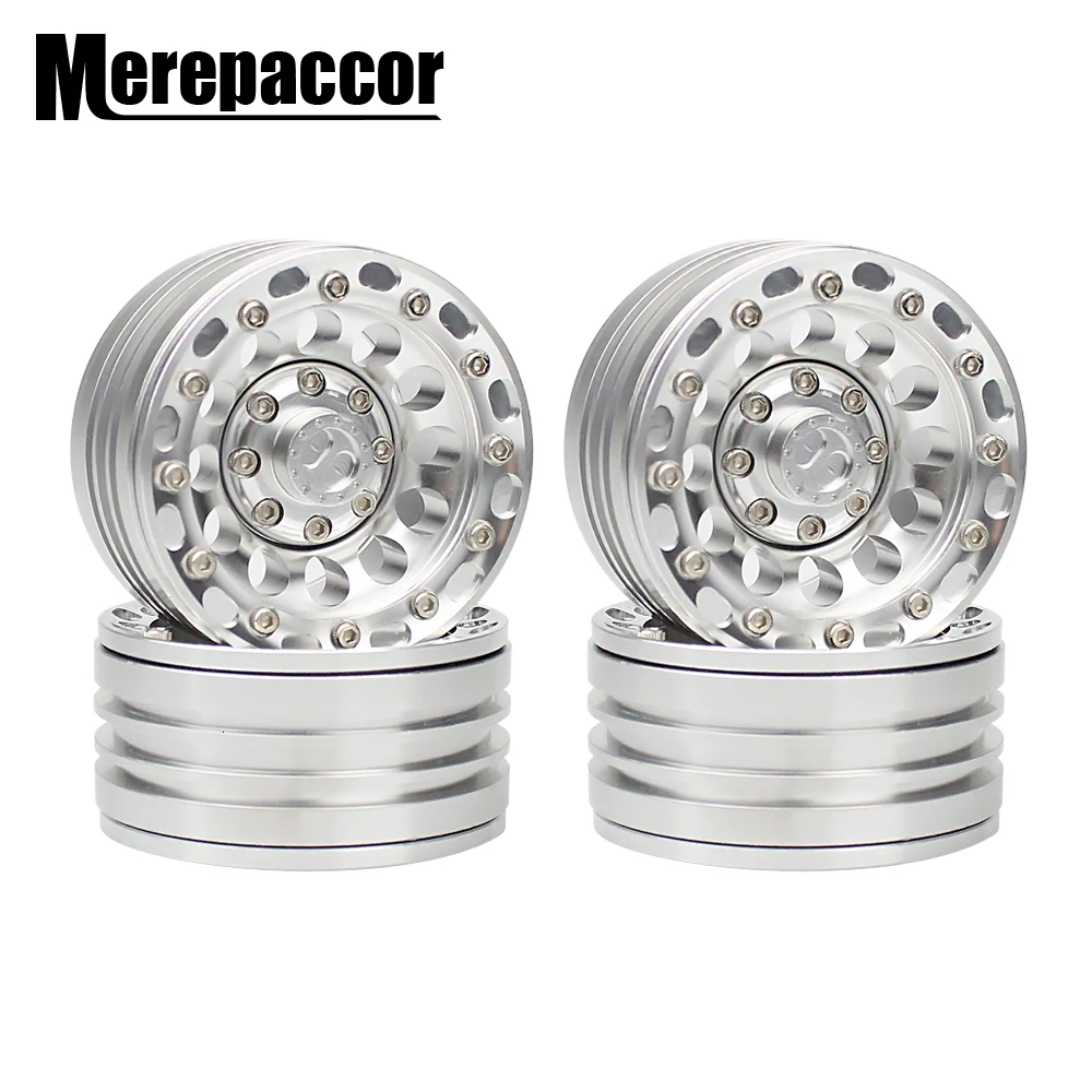 MEREPACCOR 4Pcs Aluminum Alloy 1.9 Beadlock Wheels Rims for 1/10 RC Crawler Axial SCX10 II 90046 Traxxas TRX4 D90 | Игрушки и хобби