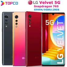 LG Velvet 5G G900N Original Unlocked LTE 5G NFC Android Phone Snapdragon 765 Octa Core 6.8'' 48MP&8MP&5MP 6GB&128GB Fingerprint