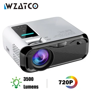 

WZATCO E500 Mini Portable LED Projector 3500lumens Wifi Android 9.0 Smart Multimedia Home Beamer Support Full HD 1080P Proyector