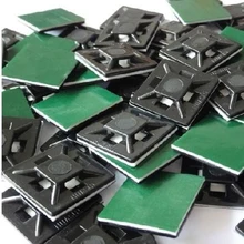 Mount-Clip Cable-Tie-Base Glue Removable Wall-Holder Zip-Tie Self-Adhesive Black Green