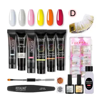 

Nail Extension Poly Gel Set With Nial Tips UV Polygel Builder Gel For Manicure Nail Extension Nails Art Decoration Tools