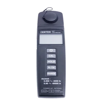 

CENTER-337 Light Meter Resolution: 0.001fc~1fc;01lx~10lx,Automatic Zero When Power On,Fc /lx Function Selectable,3 3/4 Digits.