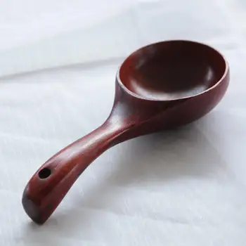 

Natural Japanese Style Wood Spoon Kitchen Wooden Soup Spoons Teaspoon 21cm