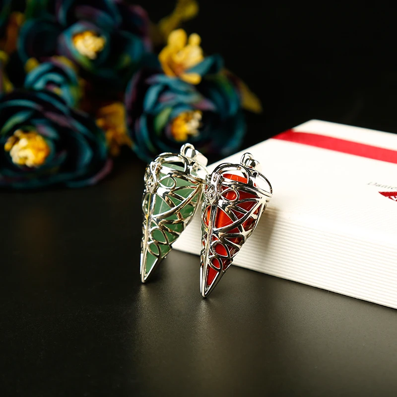 1 шт. серебряные нежные натуральные камни и Кристальные минералы маятник