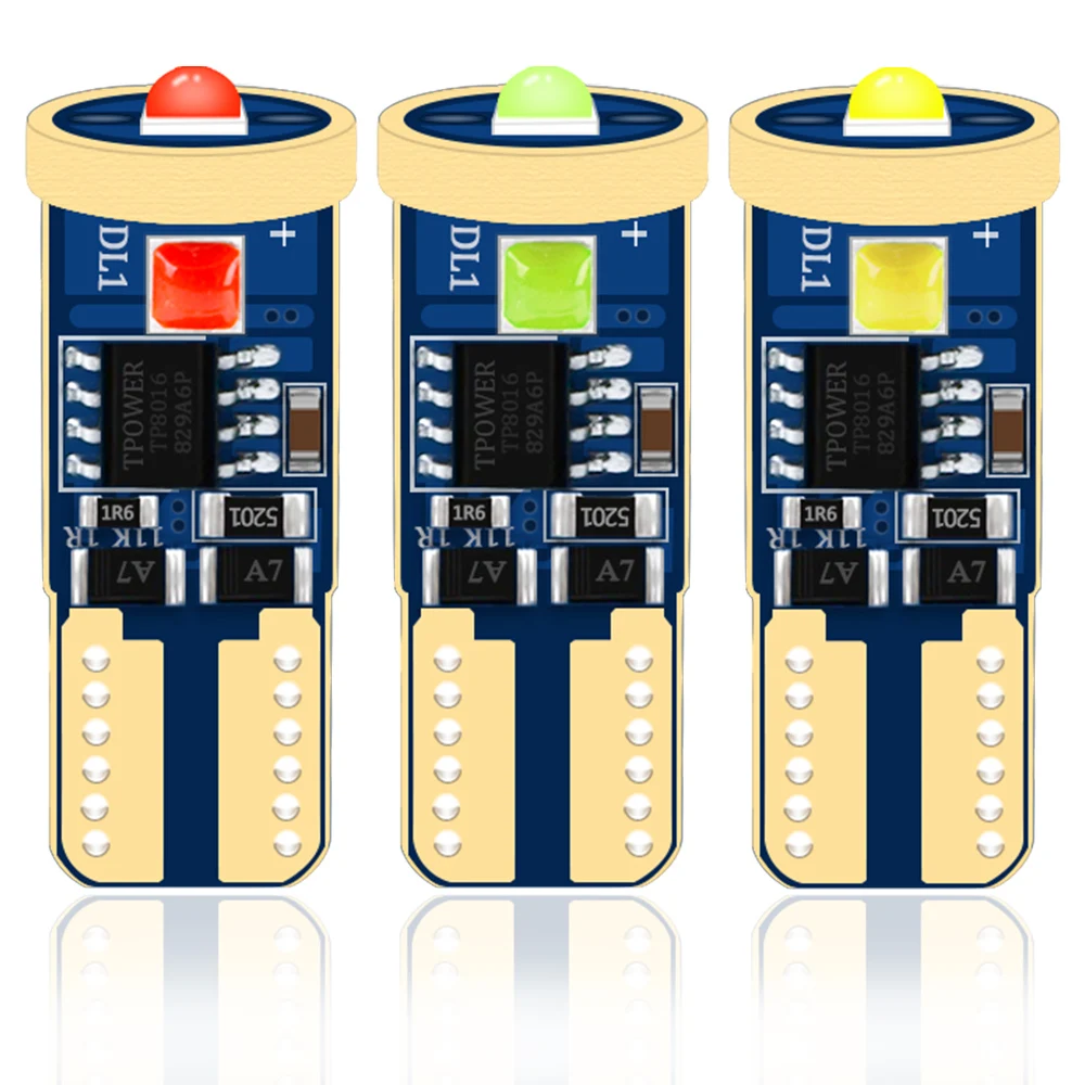100 шт. T10 W5W 168 194 3030smd 3 светодиодный Canbus светодиодный светильник для салона, чтения, Купола, карты, авто светильник для номерного знака белого цвета
