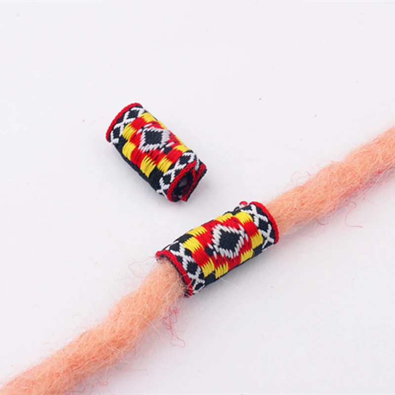 10Pcs/Lot mix fabric hair braid dread dreadlock beads rings tube approx 8-12mm hole 5
