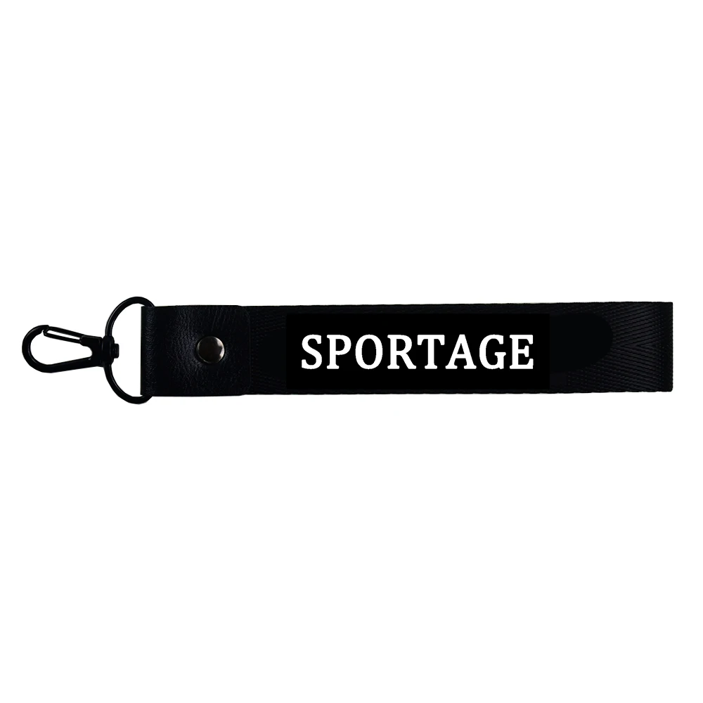 Автомобильный брелок для kia SPORTAGE 2011 3 4 2013 2009 мотоциклетный брелок для телефона ремешки наклейки аксессуары - Название цвета: SPORTAGE Black