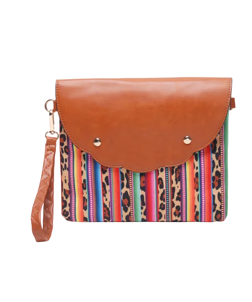 Leopard Serape Леопардовый чехол с зубчатым ремешком, косметичка, сумка через плечо со стальной цепью DOM1091471 - Цвет: Leopard Serape
