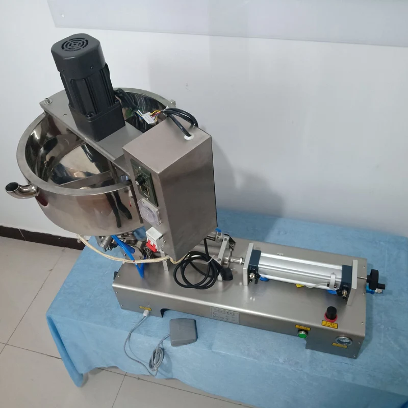 stainless steel paste liquid filling machine peanut butter honey cream emulsion heating stir type filling machine