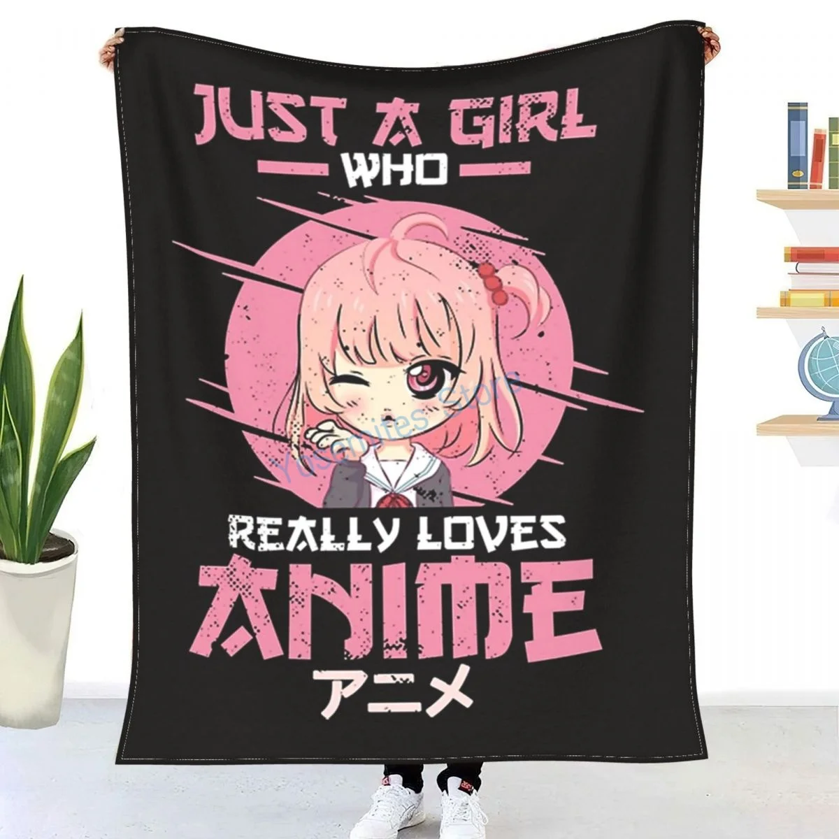 

Пледы для девушек, которые любят Аниме Chibi Girl, зимние фланелевые покрывала, простыни, одеяло на машину и диваны