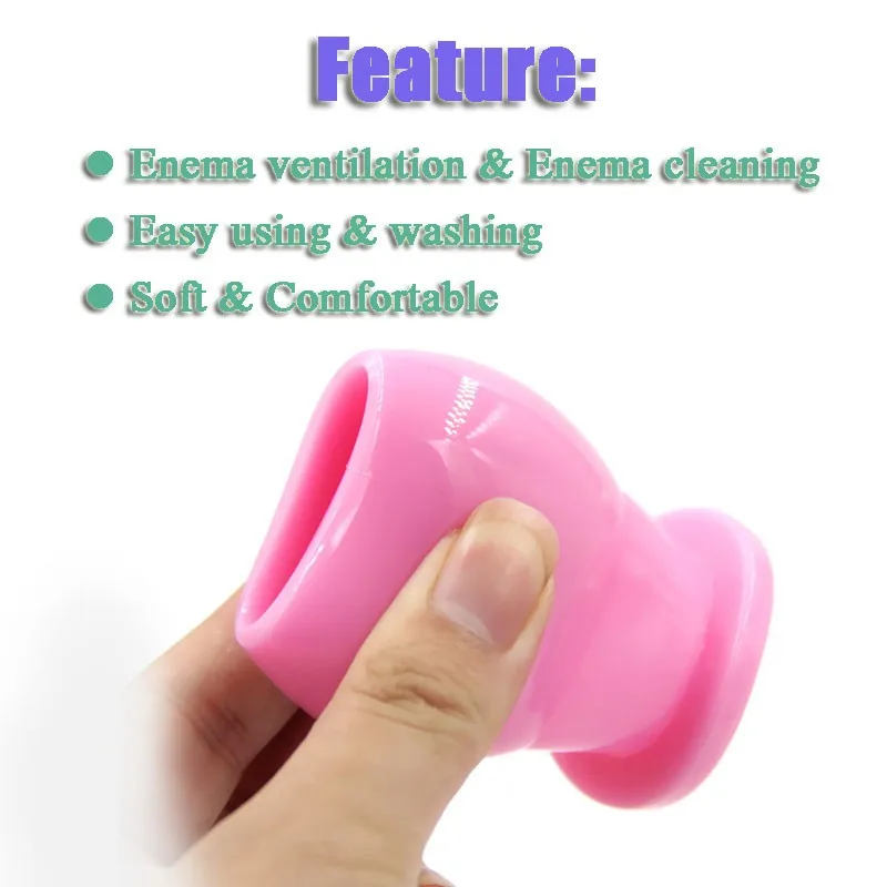 Hollow Silicone Anal Plug Prostate Massage Butt Plug Enema Erotic Anus Massager Anal Dilator Extend Adult Toys images - 6