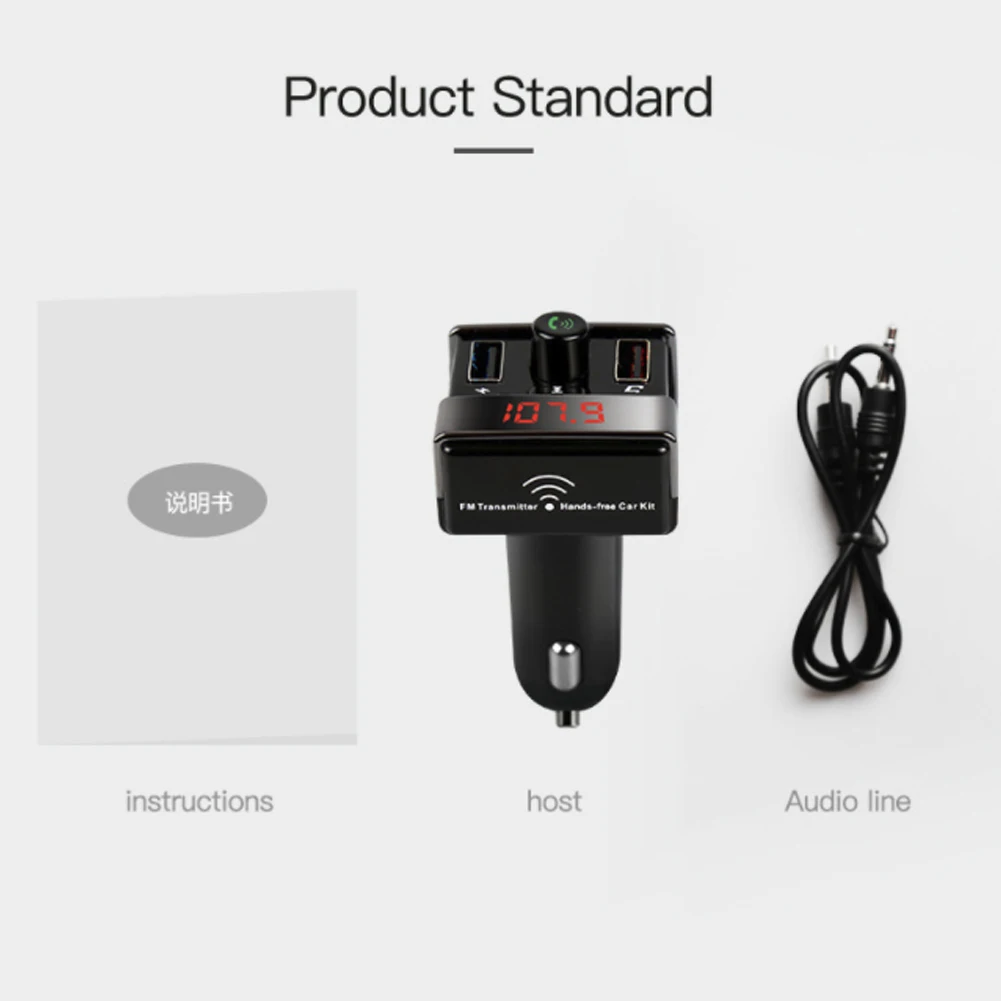 Быстрое Автомобильное зарядное устройство fm-передатчик беспроводной Hands-free Bluetooth MP3 музыкальный плеер беспроводной fm-радио адаптер USB Поддержка TF карта
