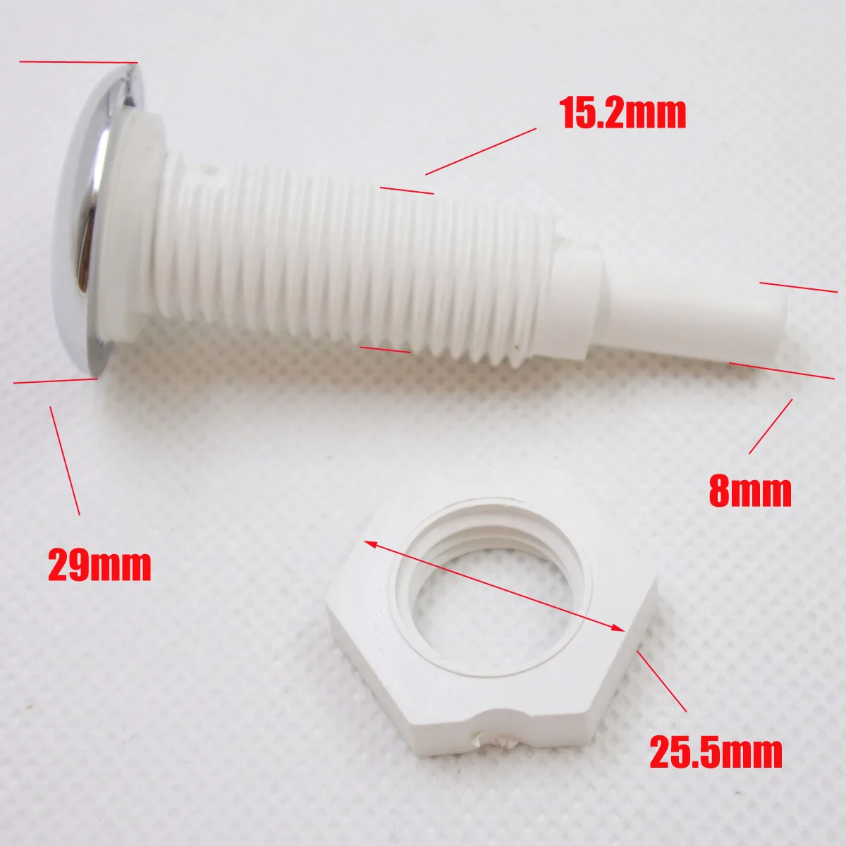 Air jet ABS Material Massage Bathtub Accessories Straight Teeth Nozzle with White Base for Bathroom