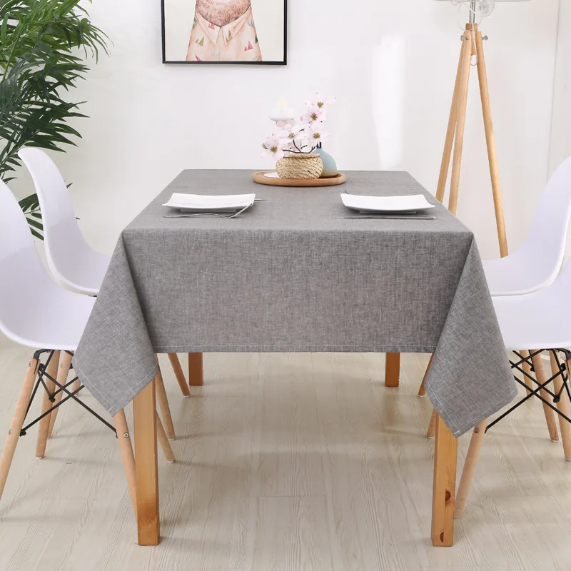  manteles para mesa rectangulares en tela table cloth linen square table cover waterproof solid colo
