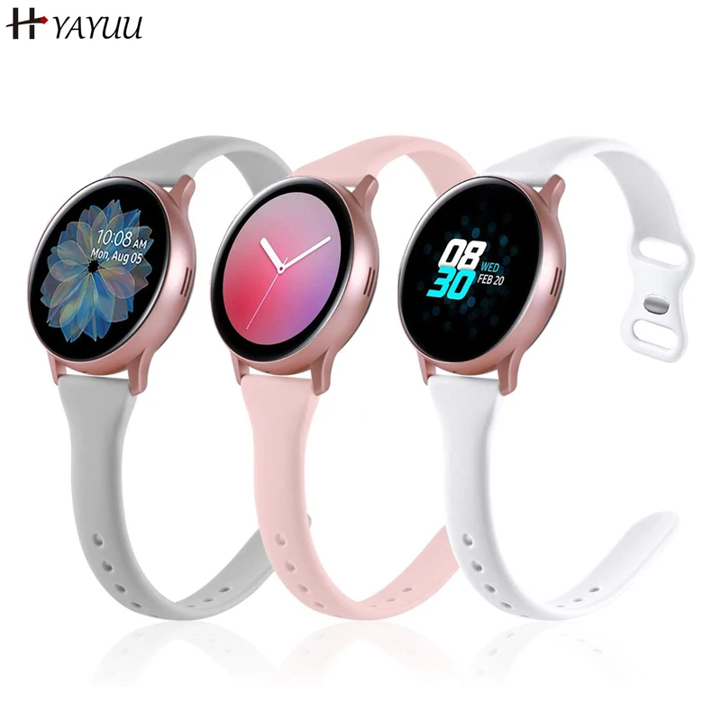 Силиконовый ремешок YAYUU для Samsung Galaxy Watch 3 41 мм Active 40 и 2 | Электроника