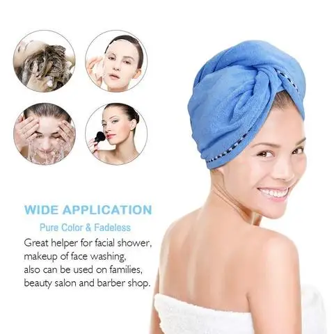Плотное банное полотенце из микрофибры, Волшебная быстросохнущая шапка для волос для женщин и ванной, супер впитывающее быстросохнущее