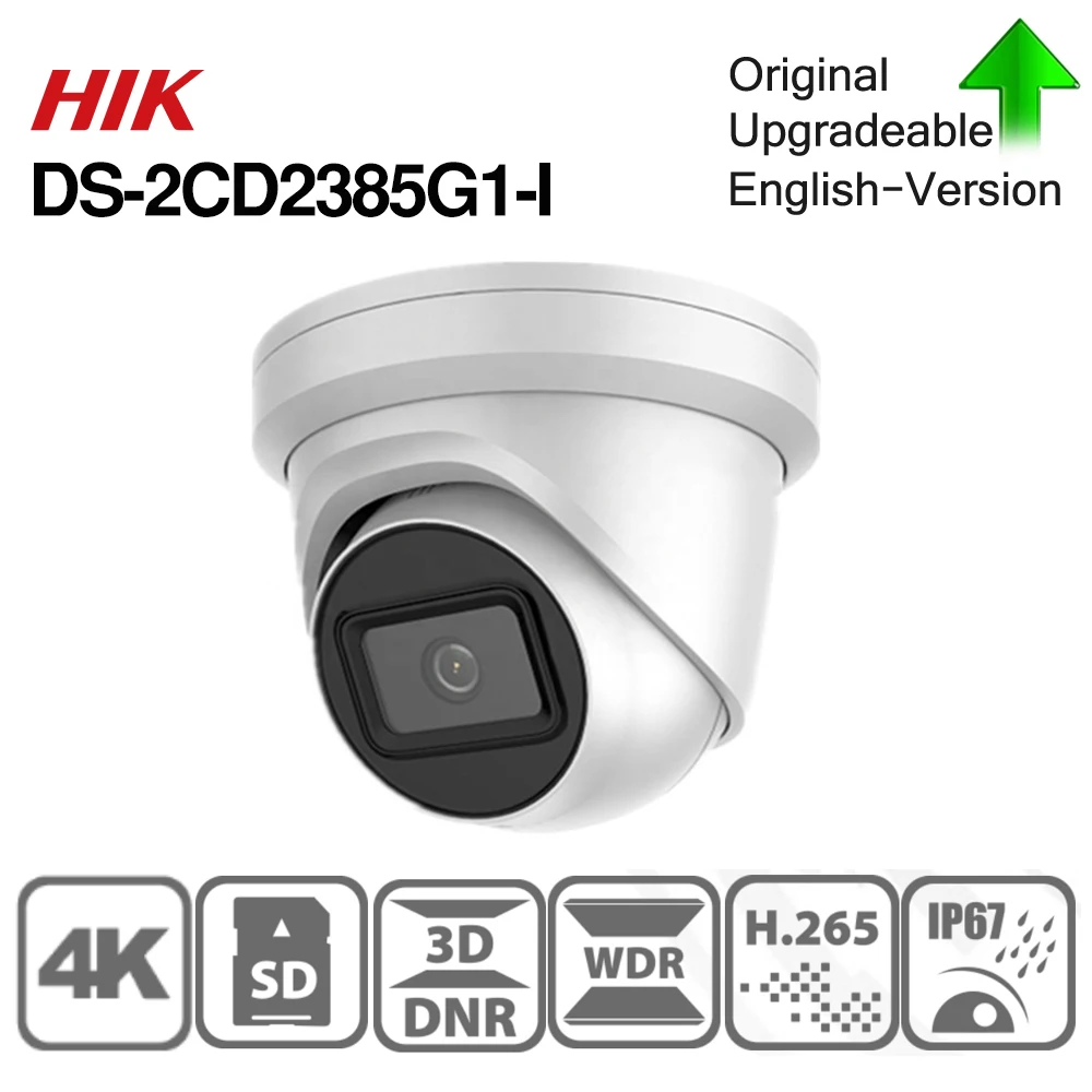 Предпродажа Hikvision оригинальная IP камера DS-2CD2385G1-I 8MP Сеть CCTV камера H.265 CCTV безопасности POE WDR слот для карты SD 10 шт./лот