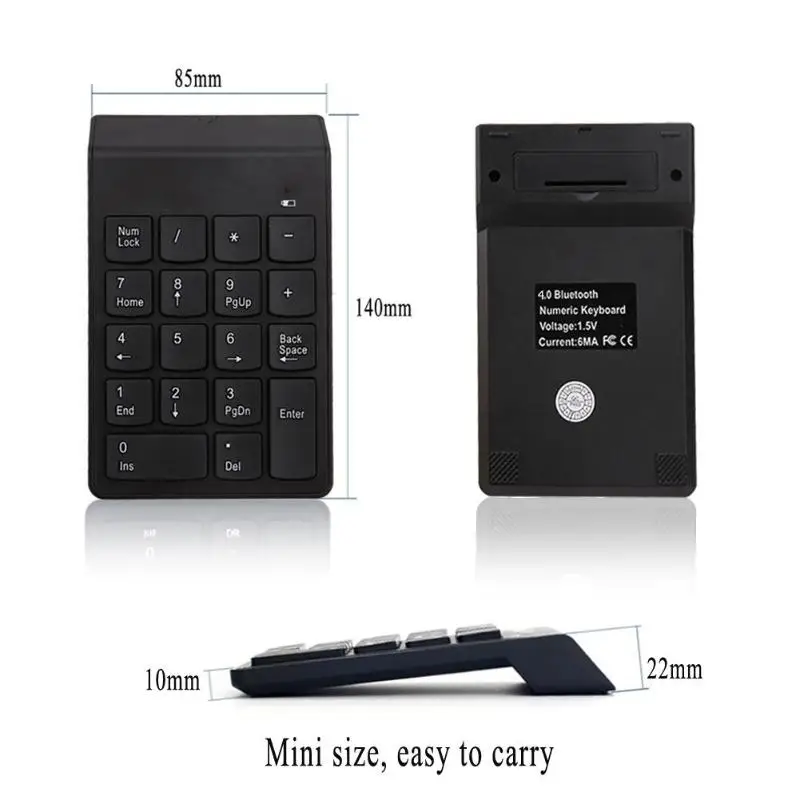 18 клавиш Bluetooth беспроводная цифровая клавиатура Mini Numpad цифровая клавиатура для ПК Поддержка энергосберегающий Автоматический Режим сна
