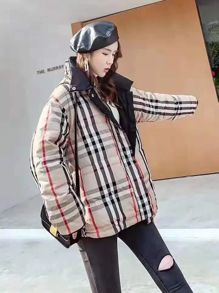 Одержимый лавандой. Новая хлопковая стеганая куртка в классическую клетку, два вида одежды, зима, женская одежда, черный