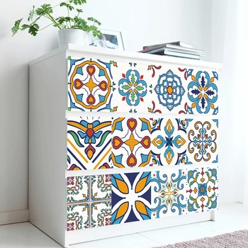 

Colorful Pattern Strip Tiles Wall Stickers Bathroom Bedroom Kitchen Home Decor Wallpaper Waterproof Peel & Stick Vinyl Art Mural