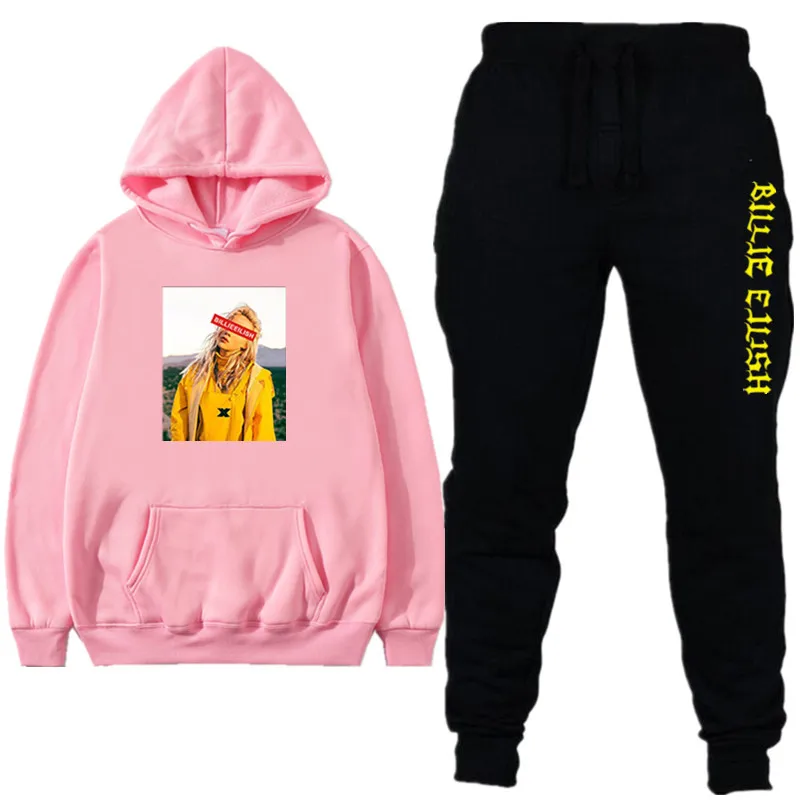 19 Billie Eilish, мужские спортивные костюмы с капюшоном, повседневный спортивный костюм, спортивные костюмы, новая спортивная одежда, мужские спортивные комплекты, спортивный костюм, женский спортивный костюм для мужчин - Цвет: 19