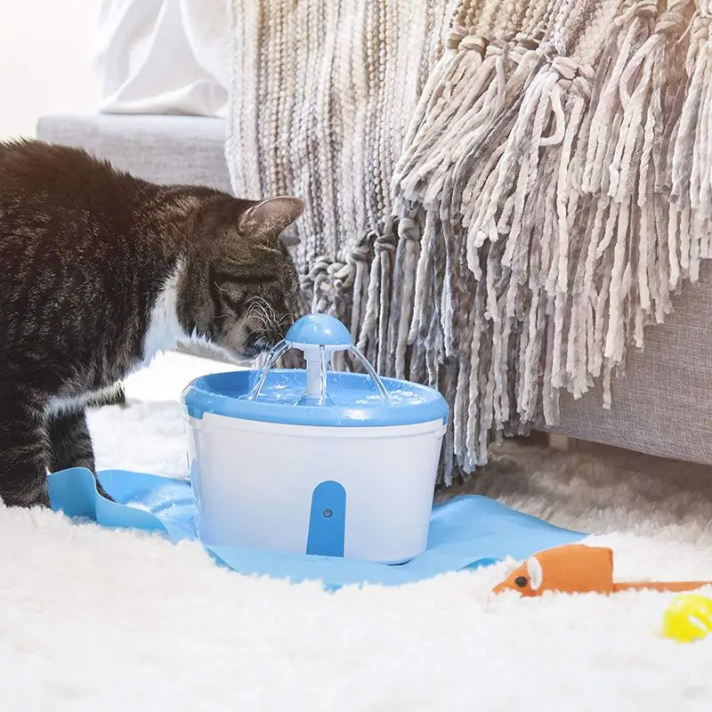 Кошачий фонтан-дозатор воды для домашних животных с угольным активированным фильтром очиститель-автоматический датчик питьевой воды с защитой от разлива