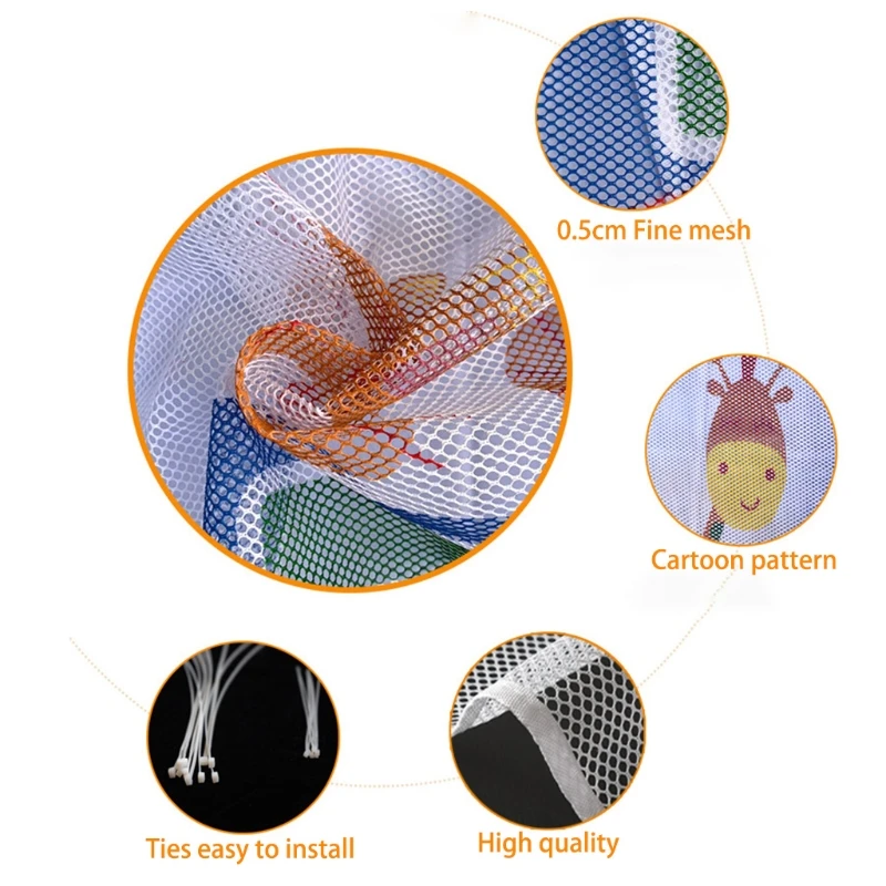 Durable Garden Netting Cartoon Child Safety Protective Net Multipurpose Bannister Guard Deck Fence Fine Mesh for Balcony Stairs
