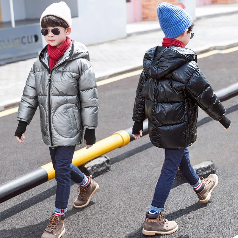 Теплое пальто для мальчиков от 4 до 14 лет г. Детская пуховая хлопковая одежда специальные очки Детская куртка с хлопковой подкладкой и капюшоном для девочек водонепроницаемая