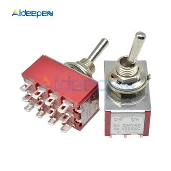 

Durable Mini MTS-402 Toggle Switches AC 250V 2A 120V 5A 12 Pins 2 Position ON/ON ON-OFF Switch Electrical Supplies Red